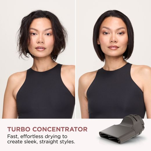 Shark SpeedStyle Pro FLEX 4-in-1 HD542UK Hair Dryer - Mocha Silver - Annotation - Turbo Concentrator