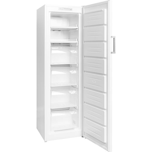 Haden HZ204FF 17cm Upright Freezer - White - Right perpsective with door open shot