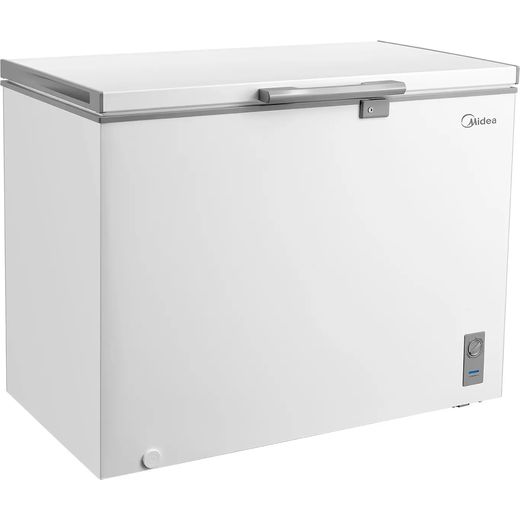 Midea MDRC411FZE01 Chest Freezer - White - Right perpsective shot