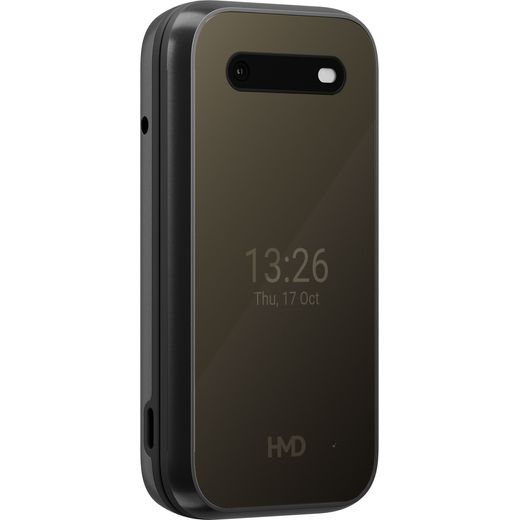 HMD 2660 Flip 128MB Flip Smart Phone in Cosy Black - Right perpsective shot