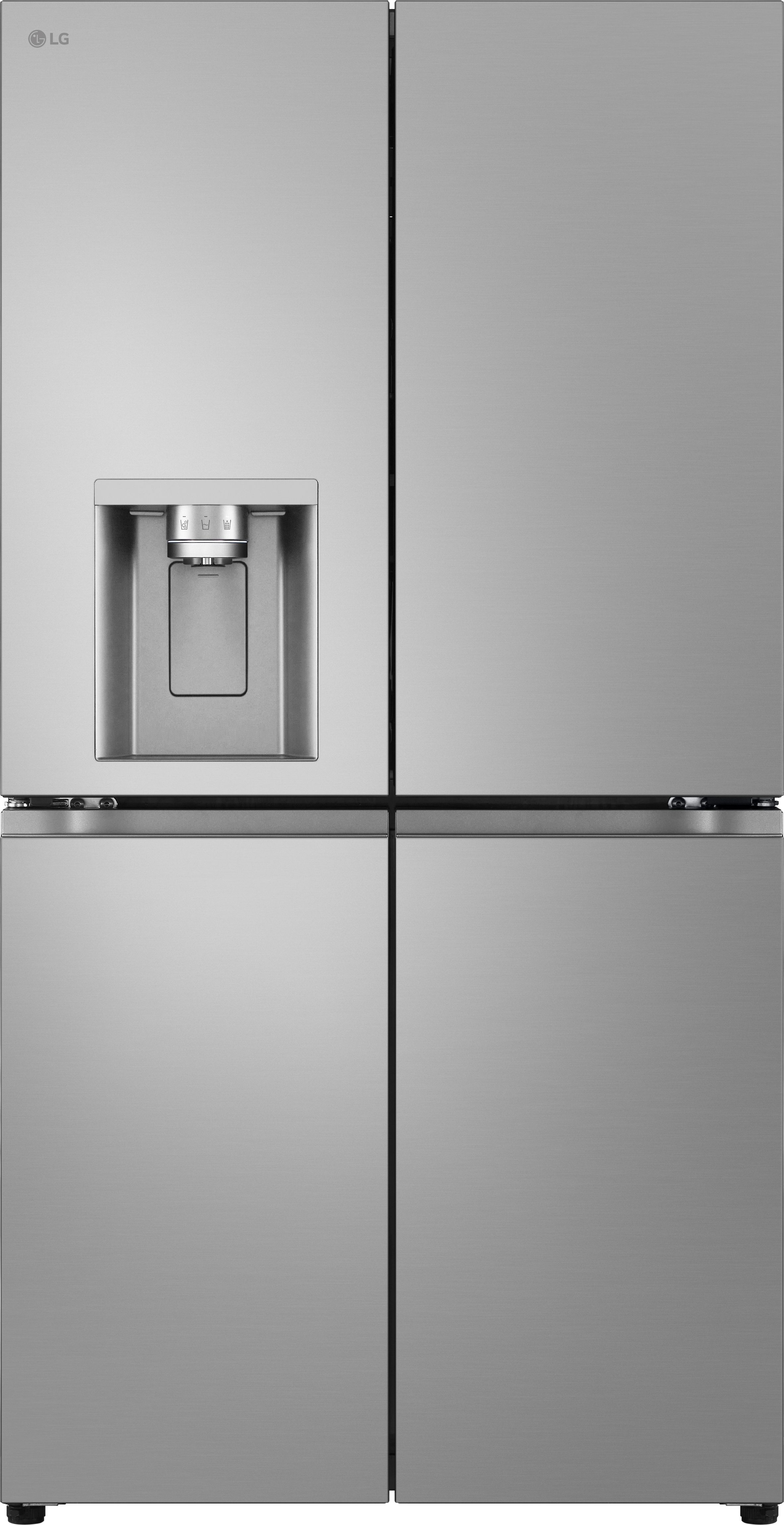 LG NatureFRESH GML960PYFE Wifi Connected Plumbed Frost Free American Fridge Freezer - Prime Silver - E Rated, Silver