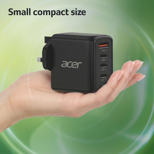 Acer Charger - Black - Annotation - Compact size