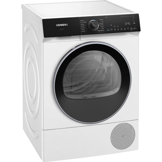 Siemens IQ-500 WQ46H2D9GB 9Kg Heat Pump Tumble Dryer - White - Right perpsective shot