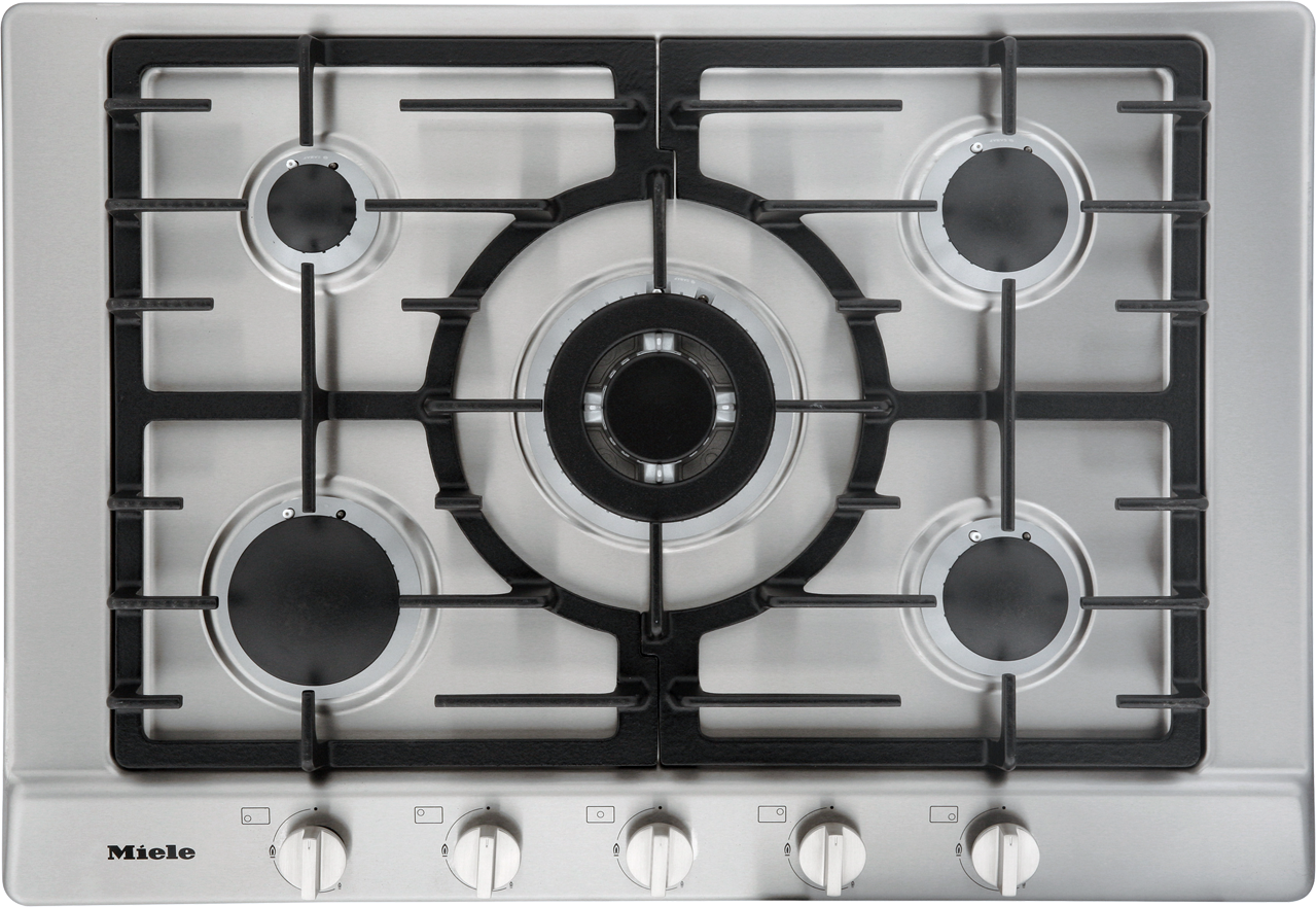 Miele KM2032 75cm Gas Hob - Clean Steel, Stainless Steel