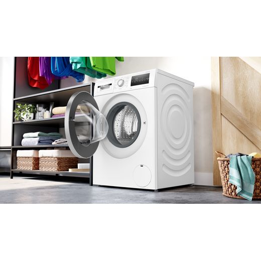 Bosch Series 4 WAN28258GB 8kg Washing Machine with 1400 rpm - White - Washing machine in laundry room
