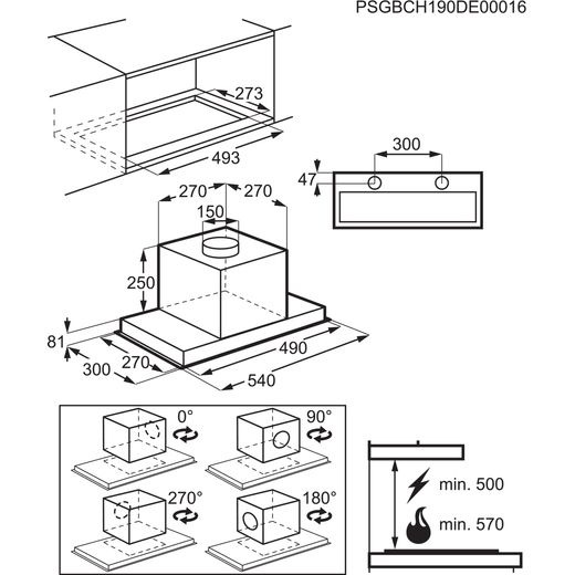 AEG DGE5661HM - 942051370 cooker hood Built-under Stainless steel 700 m³/h A_6