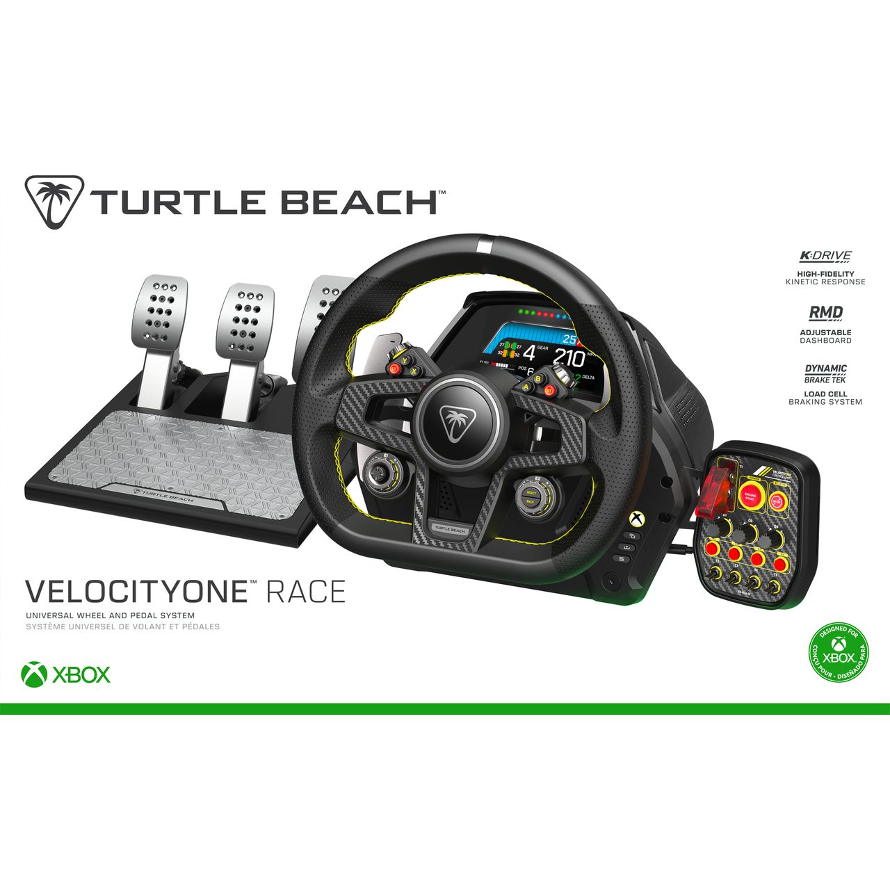 Xbox360 - TURTLEBEACH　ユニバーサル ホイール ペダル システム VelocityOne Race　TBS-0726-05　ブラック Xbox360 - TURTLEBEACH ユニバーサル ホイール ペダル システム