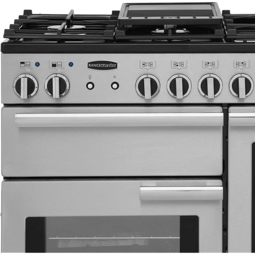 Rangemaster Professional Plus 110cm Dual Fuel Range Cooker - Stainless Steel 