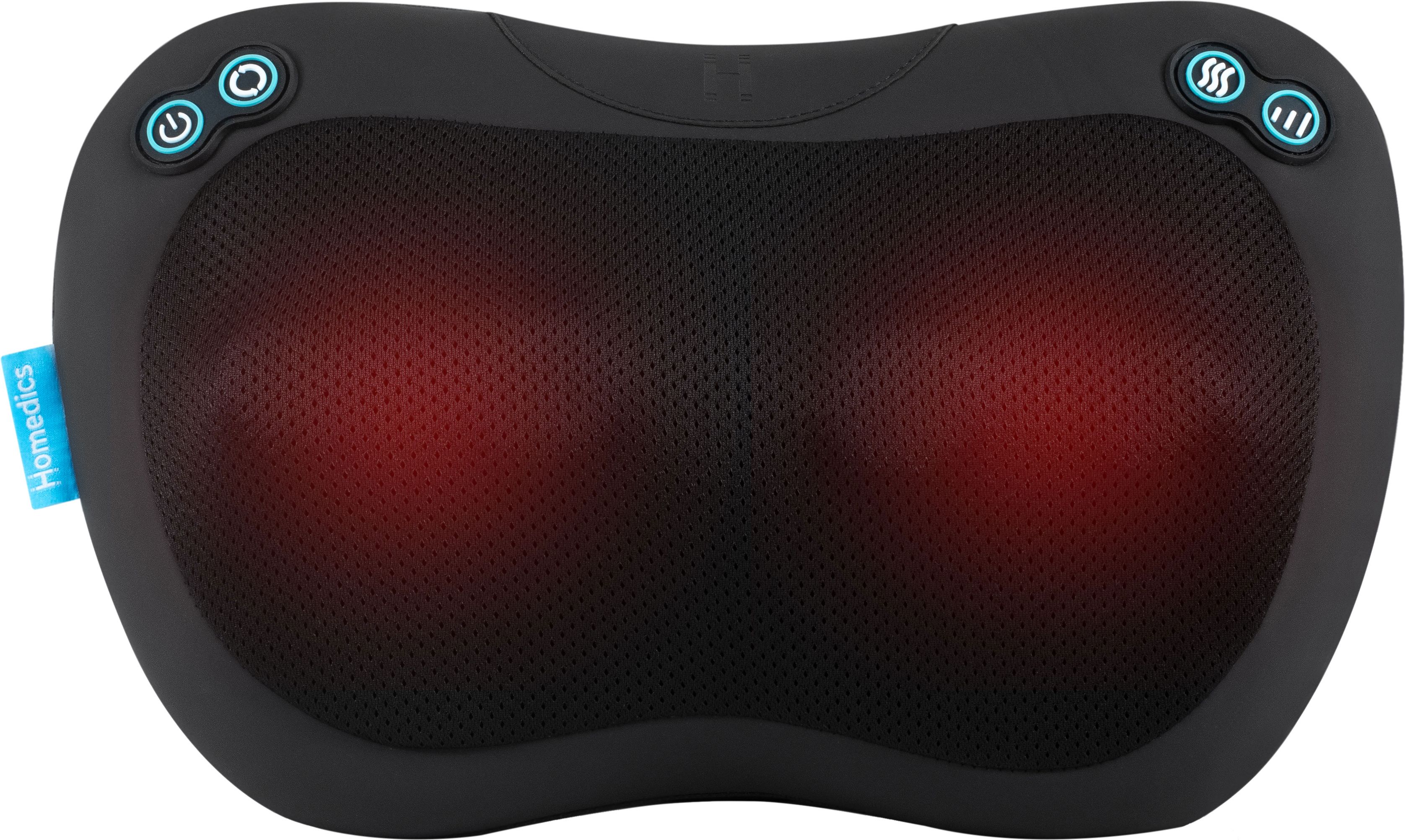 HoMedics Shiatsu Massage Pillow - Black - 3 Intensity Settings - Heat Function
