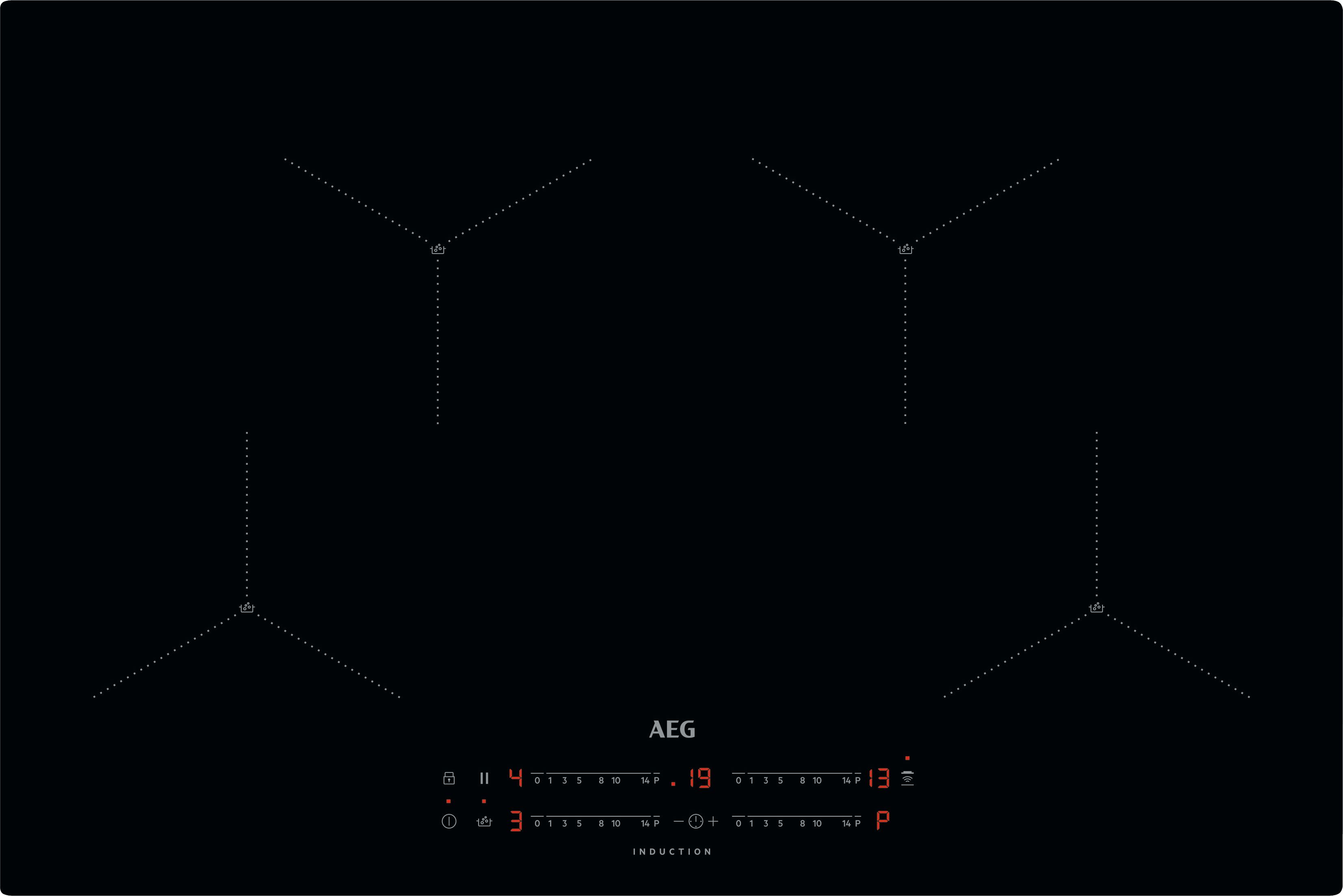 Image of AEG 7000 SenseBoil® IAX84411CB 78cm Induction Hob - Black, Black