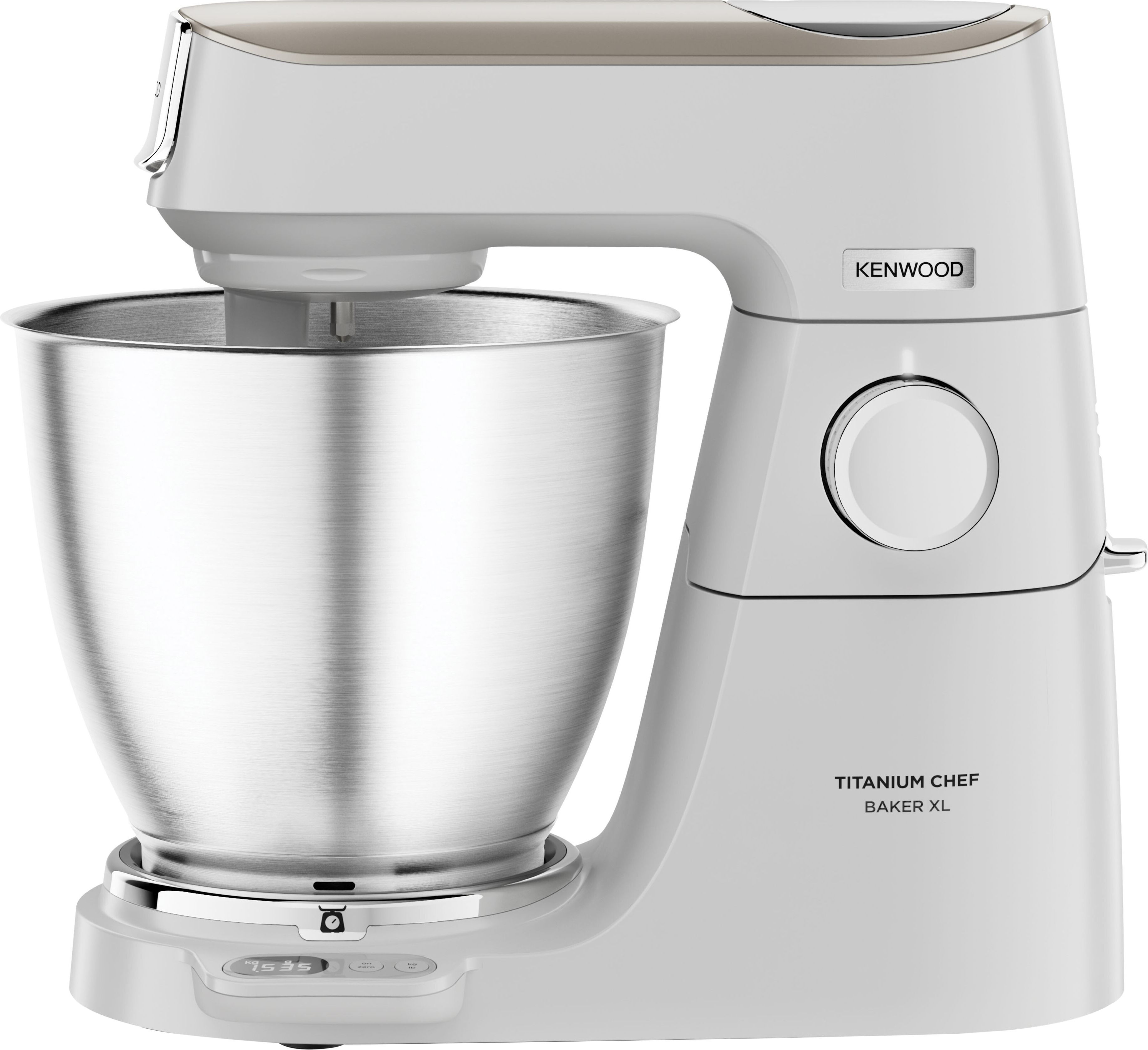 Kenwood Chef KVL65.001WH Stand Mixer with 6.7 Litre Bowl - White, White