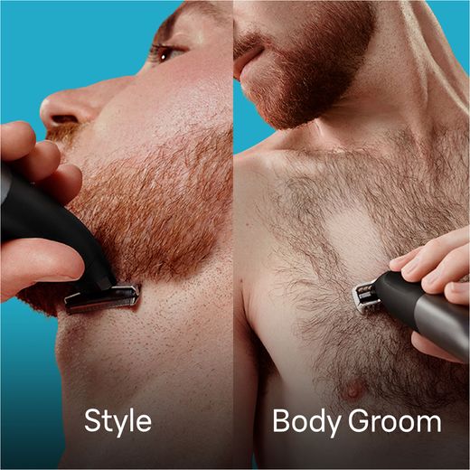 Braun Series XT Beard Trimmer Black / Grey - Annotation - Style and body groom shot