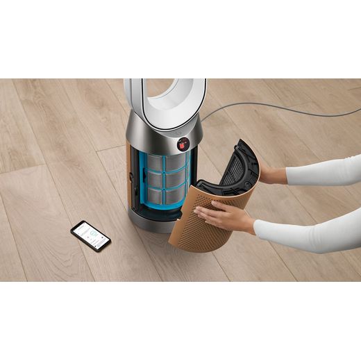 Dyson Hot+Cool HP2 De-Nox Air Purifier - White / Gold - Person changing filter shot