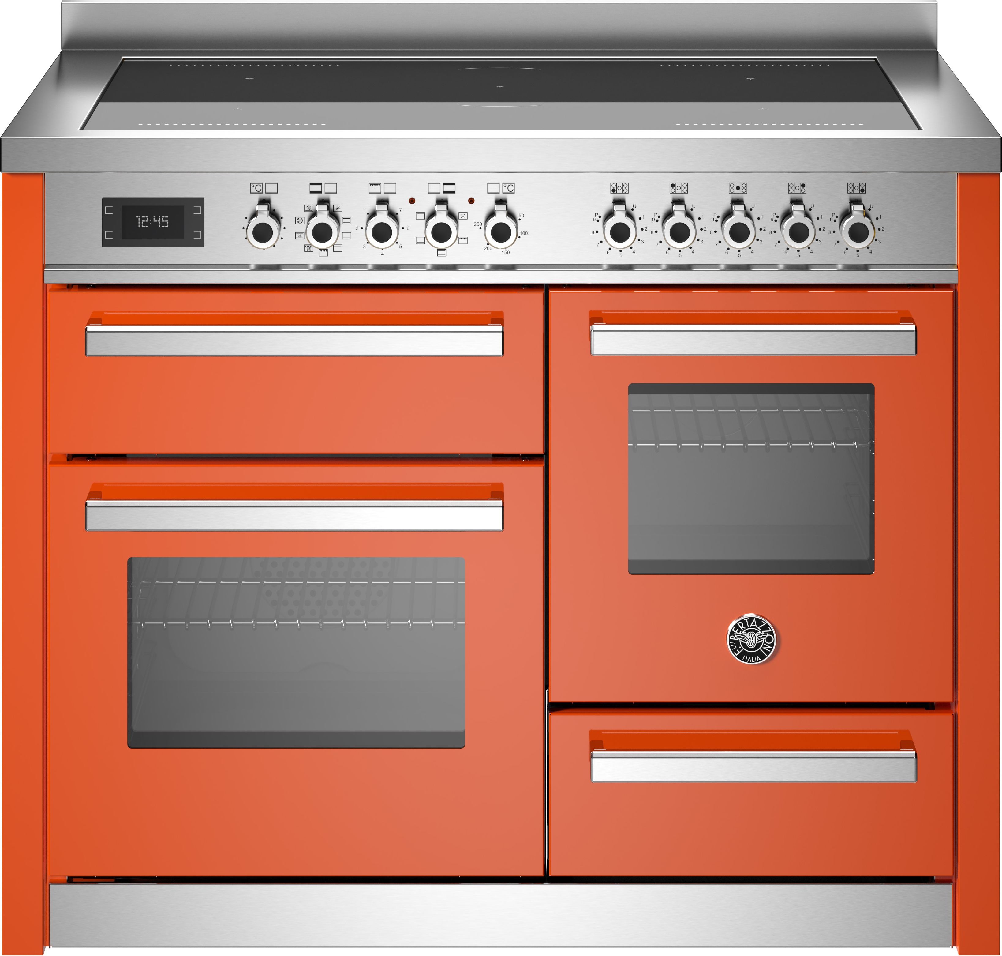 Bertazzoni - Range Cooker - 110cm - 5 Zone Induction Hob - 3 Ovens - Orange