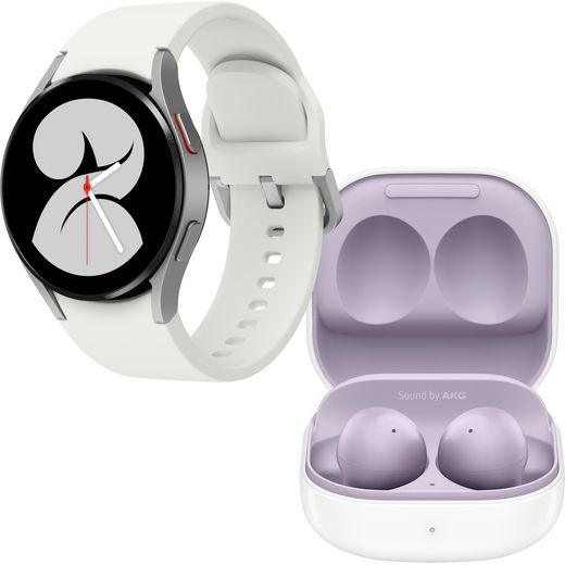 Samsung Galaxy Watch4 + Buds2 Bundle, GPS - 40mm - Silver