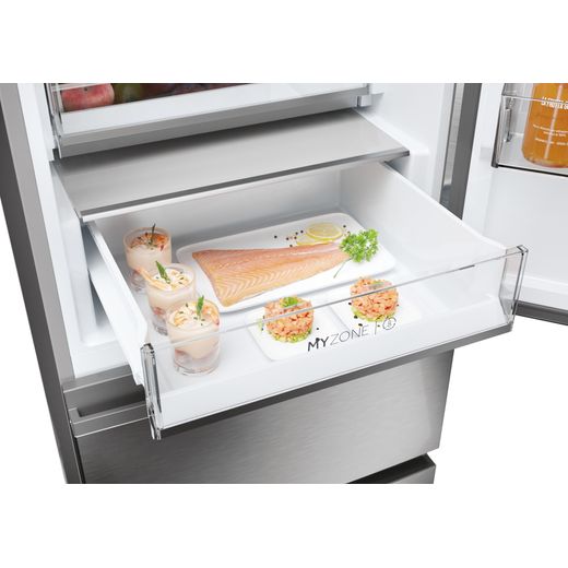 Haier 3D 60 Series 5 60/40 Total No Frost Fridge Freezer - Stainless Steel - Close up inside drawer shot