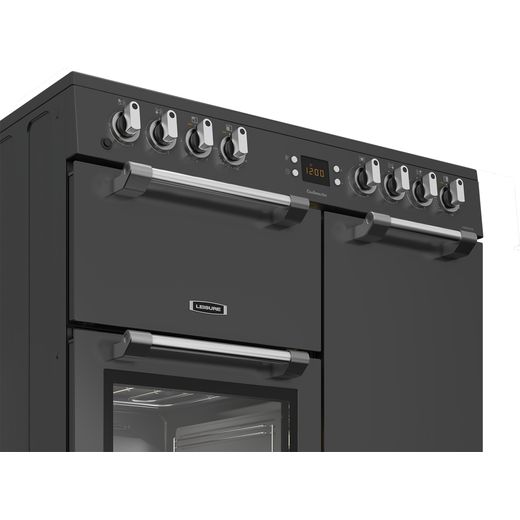 Leisure Cookmaster 90cm Dual Fuel Range Cooker - Anthracite - Control panel