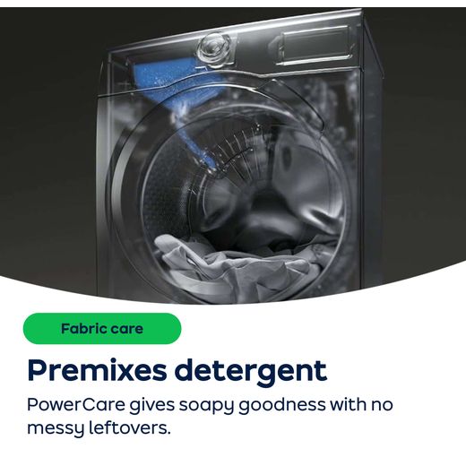 AEG ÖkoMix Technology LF8E8436BI Integrated 8kg Washing Machine with 1400 rpm - White - Annotation - Power care shot