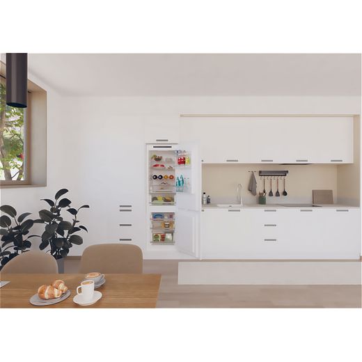 Candy Integrated Total No Frost Fridge Freezer with Sliding Kit - White - Fridge freezer in kitchen shot
