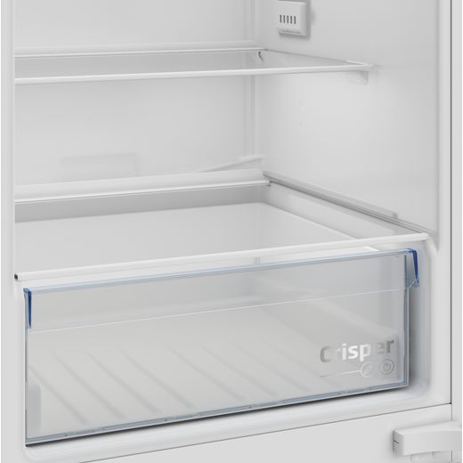 Beko BCSM450 178cm 50/50 Integrated Fridge Freezer with Sliding Door Hinge - White - Fridge internal shot