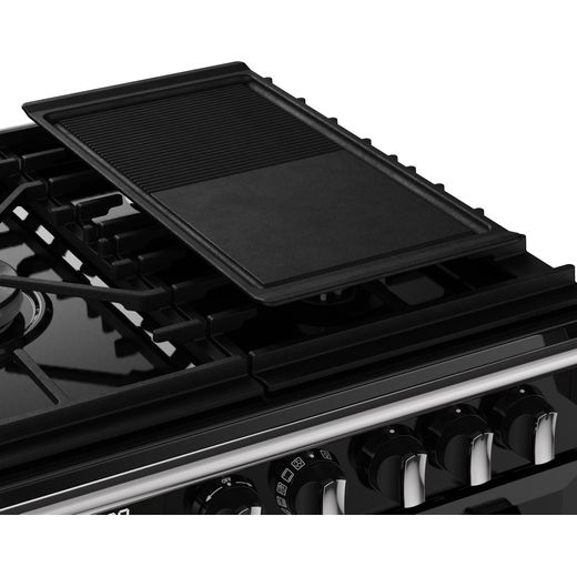 Stoves Dual Fuel Range Cooker - Black - Close up hot plate shot