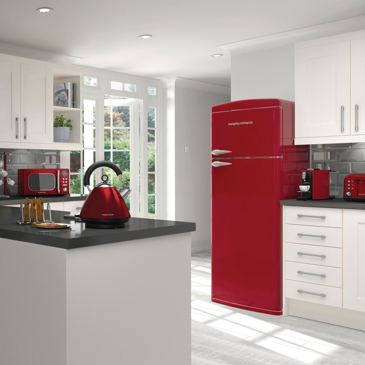 511502 Rd Morphy Richards Microwave Red Ao Morphy Richards Microwave Red