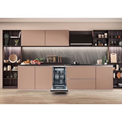 Hotpoint Integrated Slimline Dishwasher - White Control Panel - Dishwasher in kitchen
