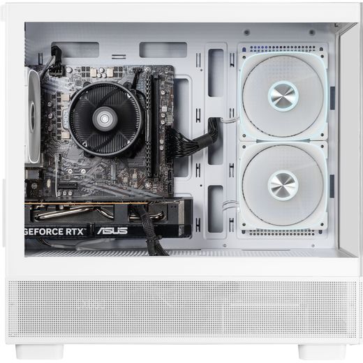 3XS Core 3XS-169057 - NVIDIA® GeForce RTX™ 5060, AMD Ryzen™ 5, 500GB SSD - White- side shot