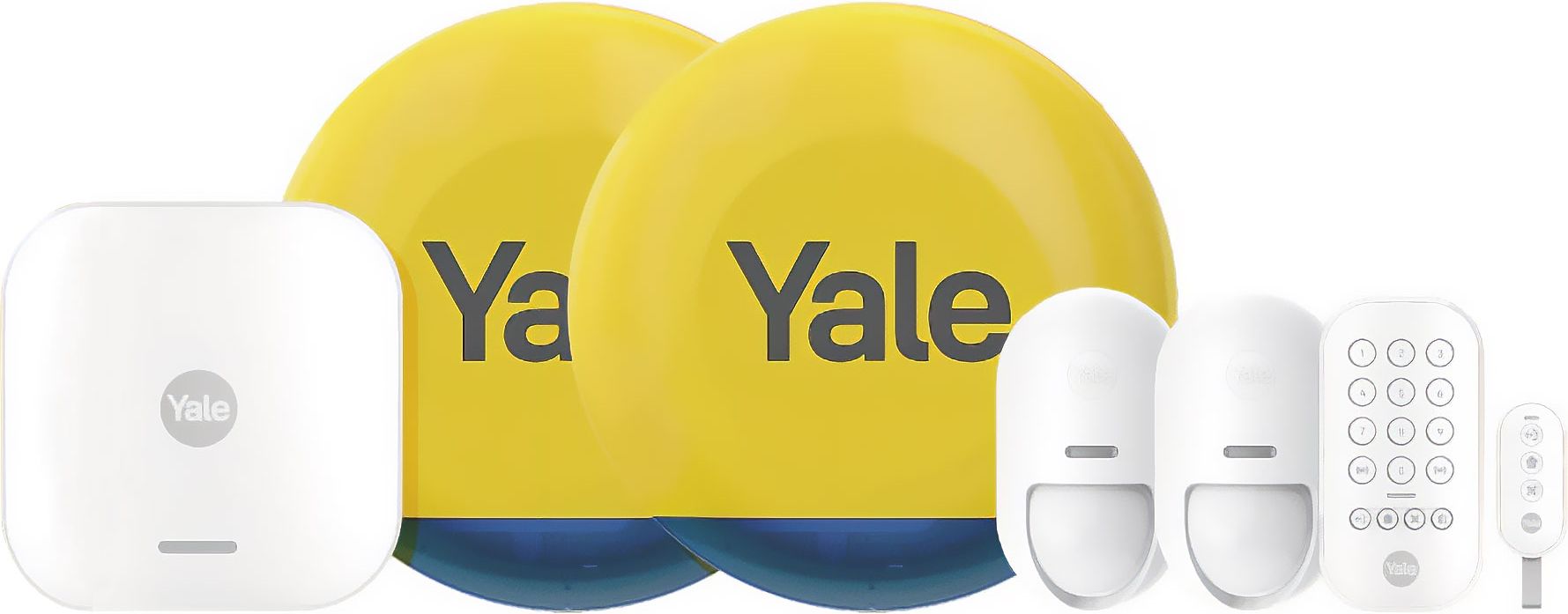 Yale AL-PK1-1A-UK Smart Home Security Alarm System Wireless Remote Control White