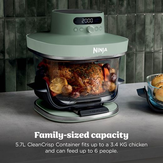 Ninja Crispi Pro 5 in 1 AS090UKGN Air Fryer - Green - Annotation - Family sized capacity