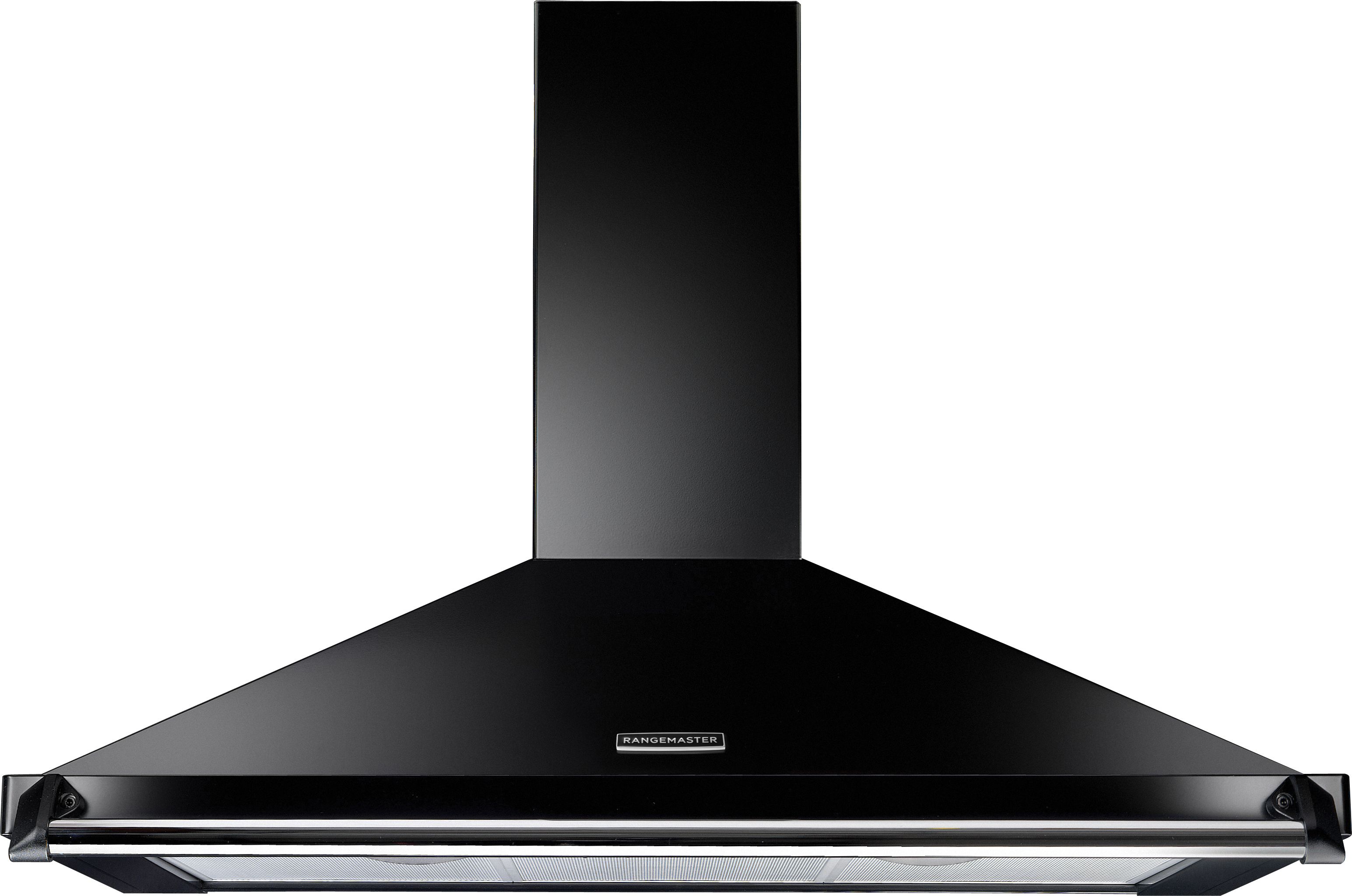 Image of Rangemaster RCLAHDC100BL/C 100cm Chimney Cooker Hood - Black, Black