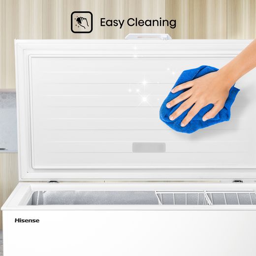 Hisense Chest Freezer - White - Annotation - Easy cleaning shot