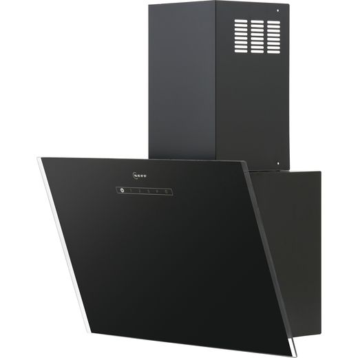NEFF N30 D63IDK1S0B 60cm Chimney Cooker Hood - Black - Left perspective shot