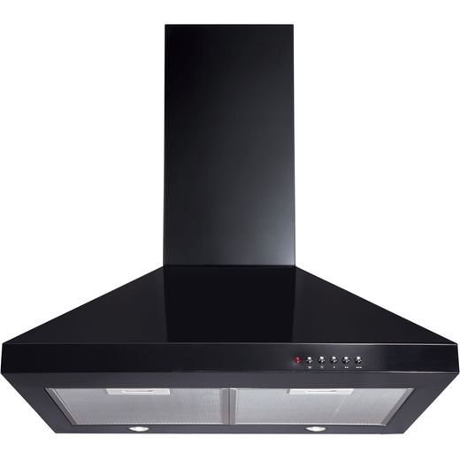 CDA ECH61BL 60 cm Chimney Cooker Hood - Black - D Rated