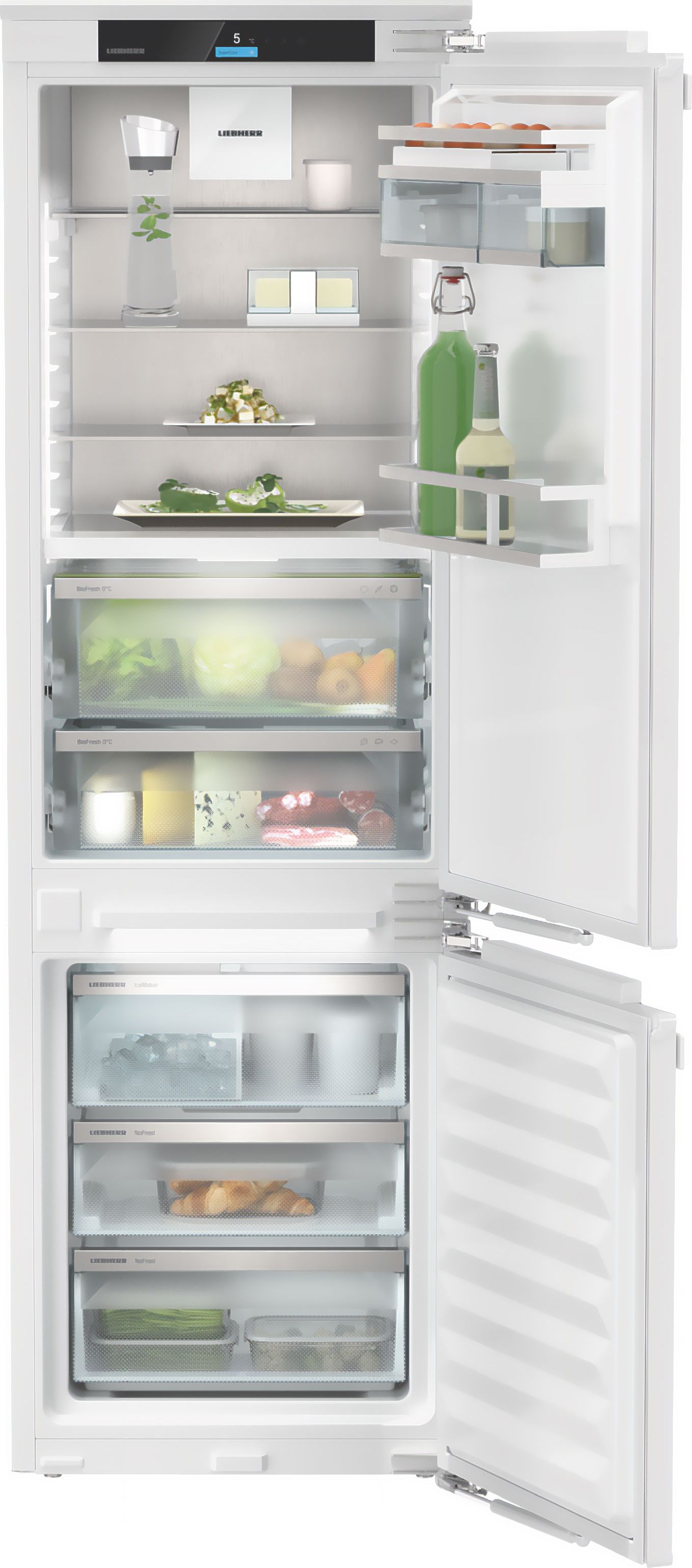 Liebherr - Fridge Freezer - Built In - 177cm Height - White - ICBNdi5163