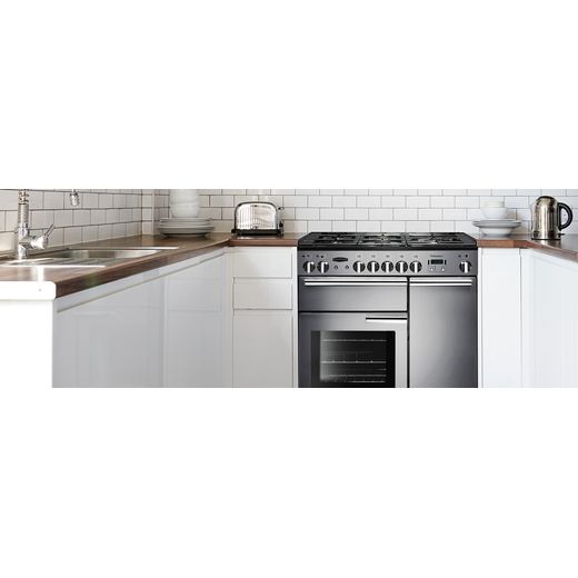 Rangemaster Professional Plus Gas Range Cooker - Stainless Steel 