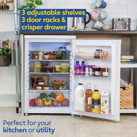 Russell Hobbs RH85UCLF552E1W Fridge - White - Annotation - Adjustable storage shot