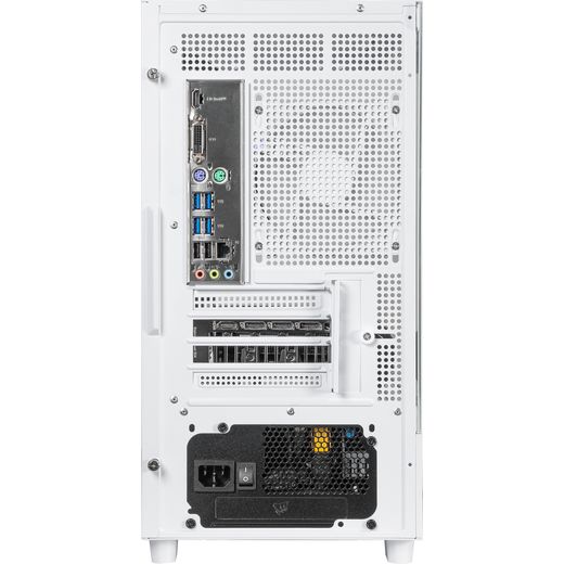 3XS Core 3XS-169057 - NVIDIA® GeForce RTX™ 5060, AMD Ryzen™ 5, 500GB SSD - White - Back shot