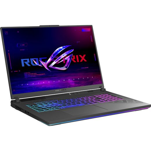 ASUS ROG Strix G18 Laptop - NVIDIA® GeForce RTX™ 5070, AMD Ryzen™ 9, 1TB SSD, 32 GB RAM - Black / Grey - Right perpsective shot