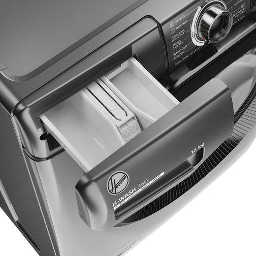 Hoover 31020227 H3WPS4126TAMBR80 12kg Washing Machine with 1400 rpm - Anthracite - Detergent tray shot