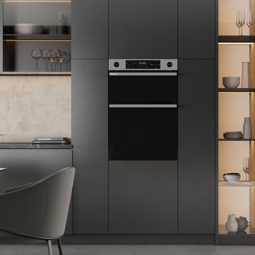 Hisense Hi6 Built In Electric Double Oven - Stainless Steel  - Oven in kitchen shot 