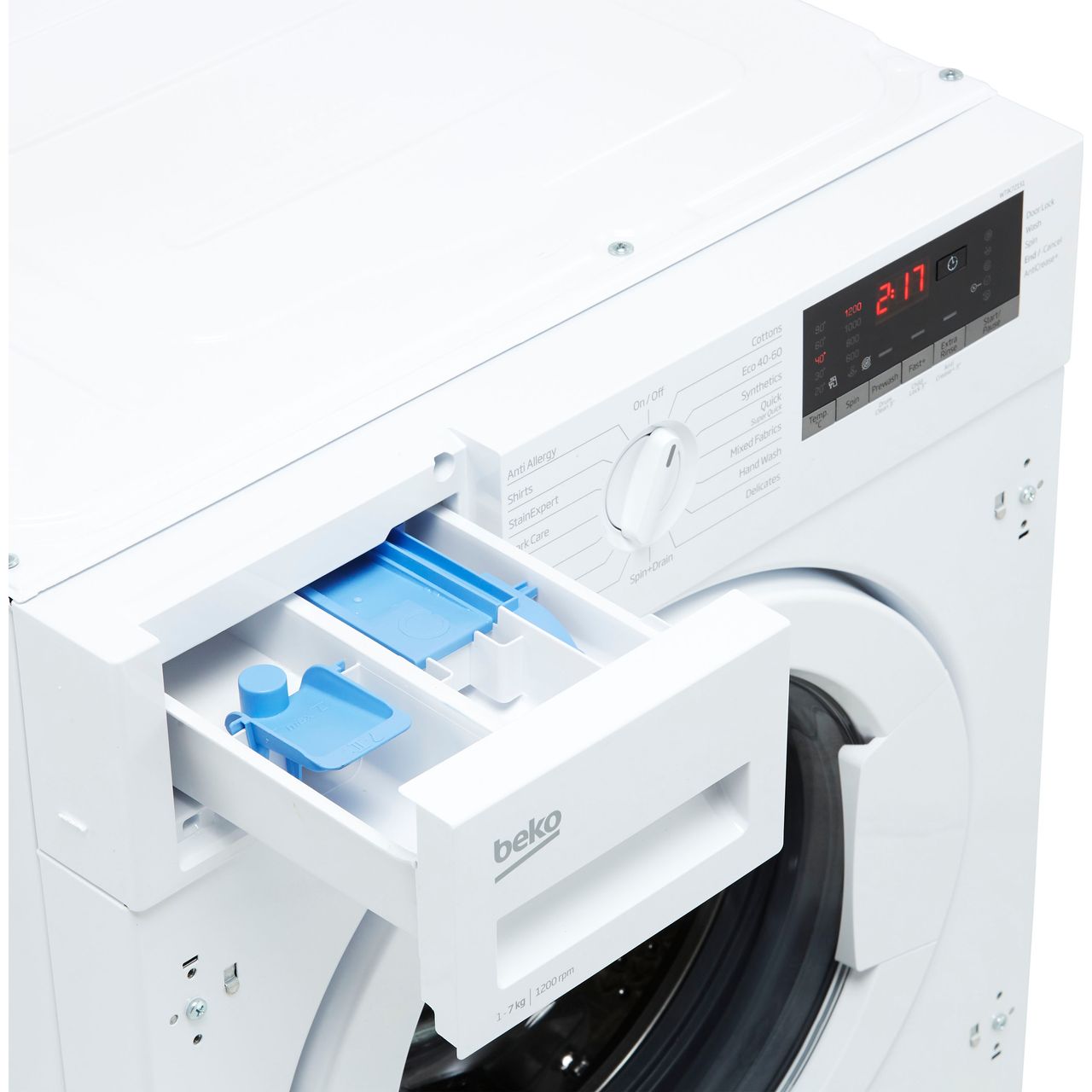 Beko WTIK72151 Integrated 7Kg Washing Machine with 1200 rpm White 