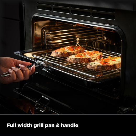 Stoves Richmond Deluxe 90Ei RTY 90cm wide Electric Range Cooker with Induction Hob - Cream - Annotation - Full width grill shot