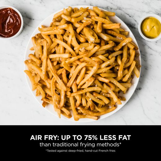 Ninja Foodi FlexDrawer Dual AF500UK Air Fryer - Black - Annotation - Air fry up to 75% less fat