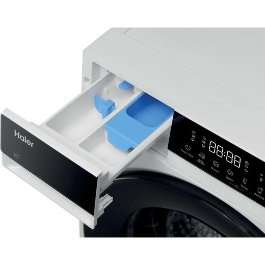 Haier X5 HW130-BP14357UUK 13kg Washing Machine with 1400 rpm - White - Detergent drawer open