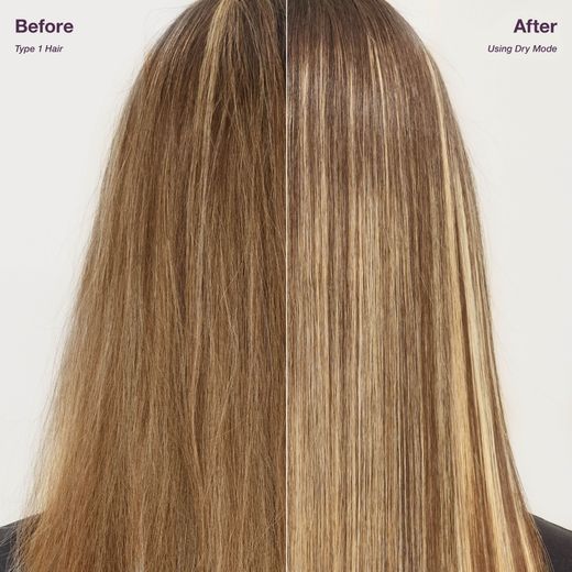 Shark SilkiPro Straight HT401UKPU Hair Straighteners - Plum Satin - annotation - before and after