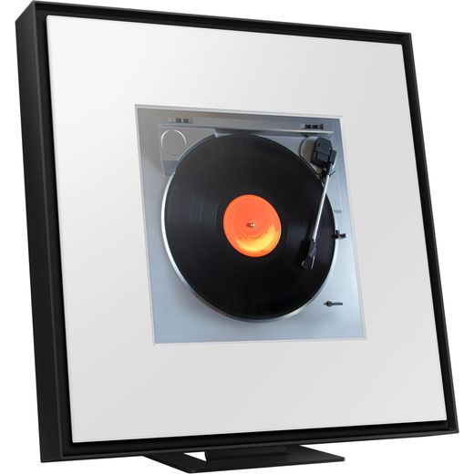 Samsung Music Frame Wireless Speaker - Black - Right perpsective with stand shot 