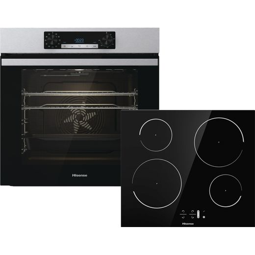 Hisense BI6062IXUK Built In Electric Single Oven and Induction Hob Pack - Stainless Steel - A Rated