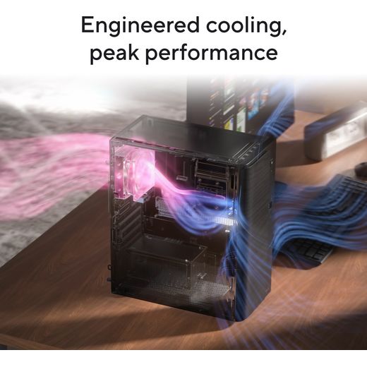Asus V500 Mini Tower V501MV-W521H34W Tower - Intel® Core™ 5, 512GB SSD, 2026 16 GB RAM - White - Annotation - engineered cooling shot