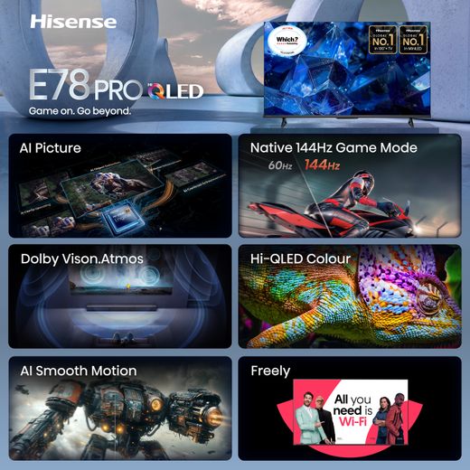 Hisense E78S PRO 43" 4K Ultra HD QLED Smart Freely TV [2026]  - Annotation - Features
